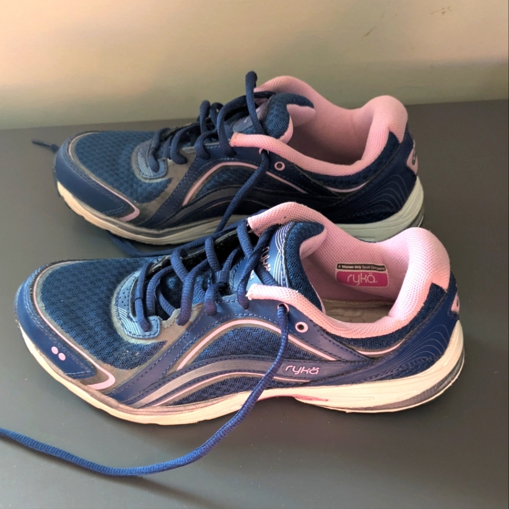 Ryka Navy & Lilac Sky Walk Walking Shoes